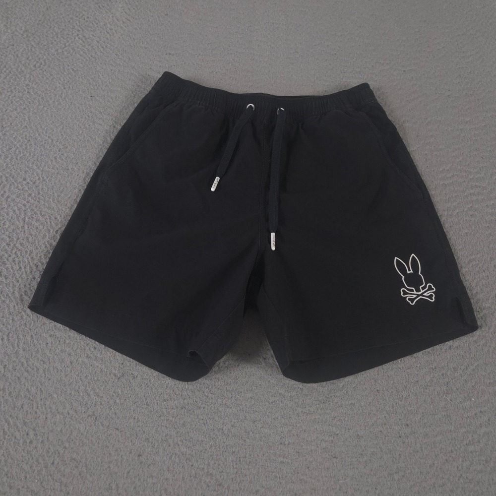 Psycho Bunny Shorts Boy XL Black Parker Hydrochromic Swim Trunk Mesh Lined Beach